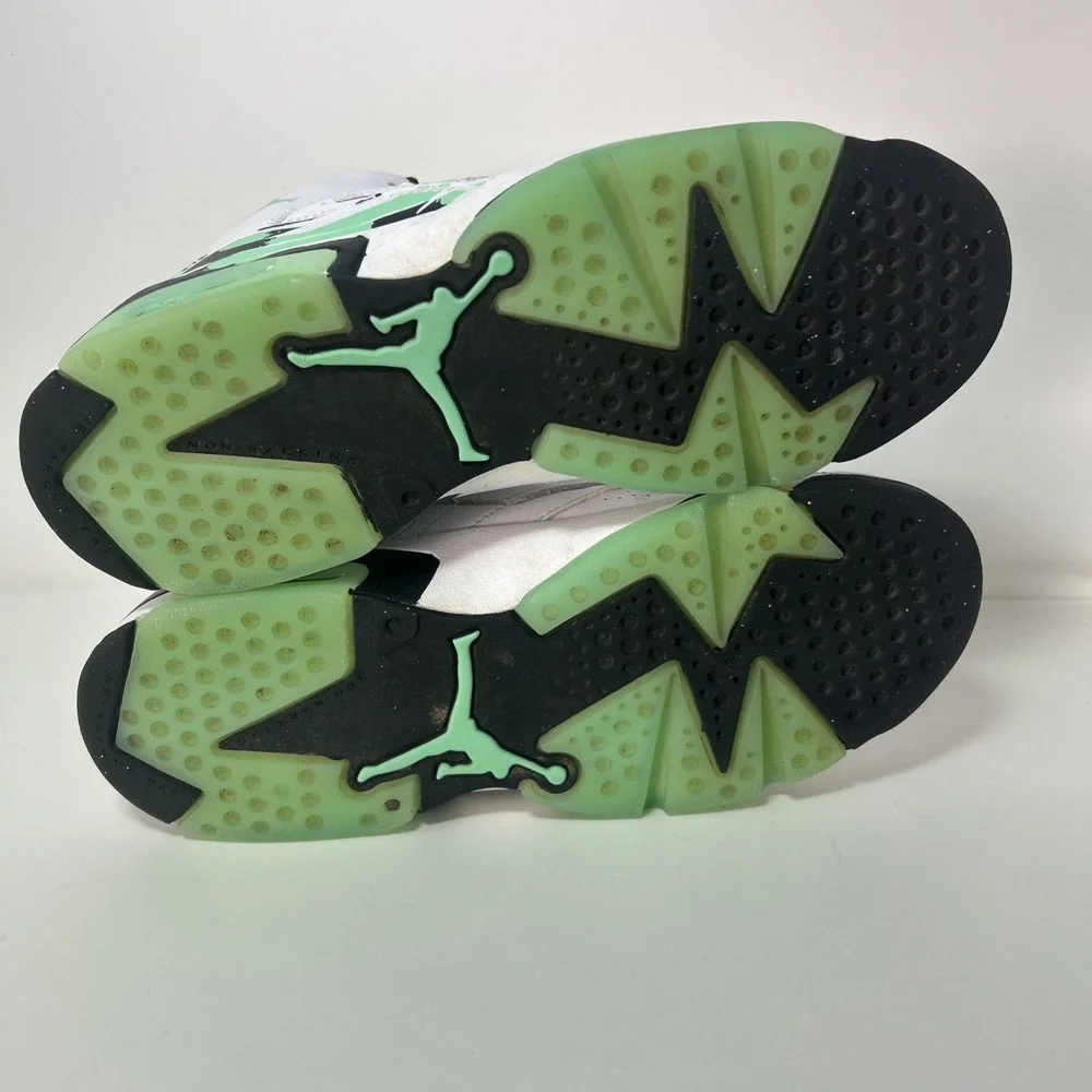 Nike Air Jordan 'MVP' (GS) Sz 4.5, Women's 6 White/Green‎ Glow/Black DZ5577-103